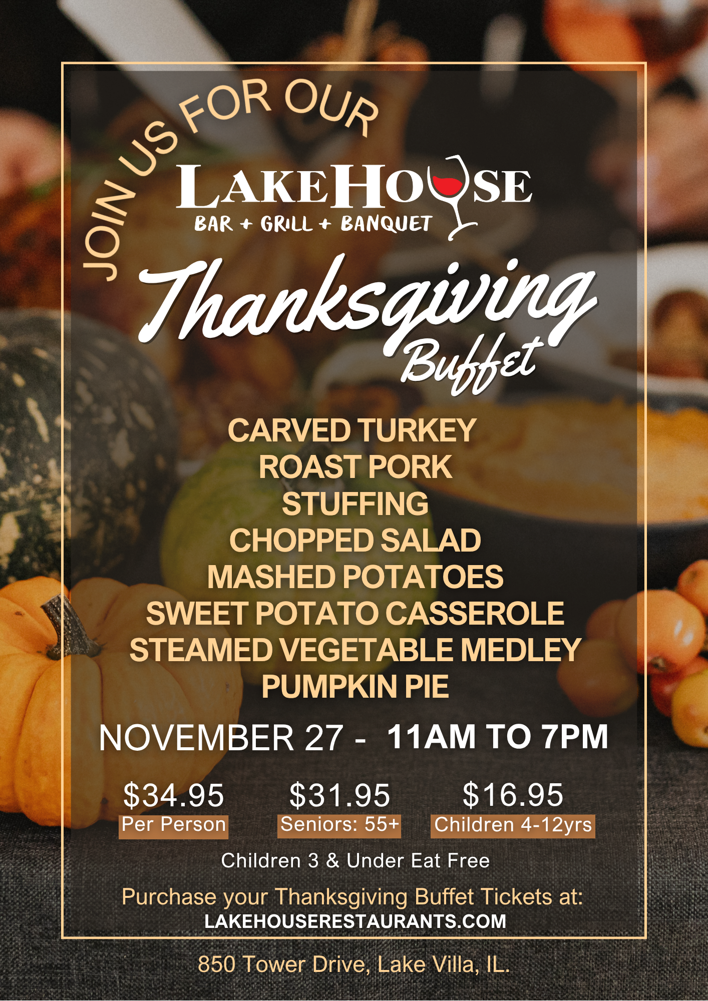 Thanksgiving Buffet at LakeHouse