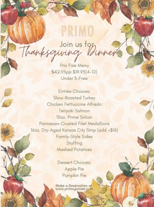 Thanksgiving Dinner at Primo