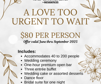 Host a wedding at The Ten Hotel Gurnee