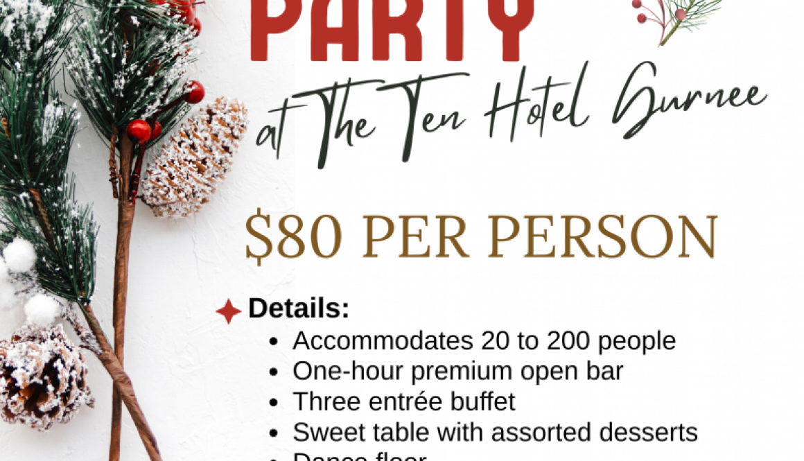 Host your holiday party at The Ten Hotel