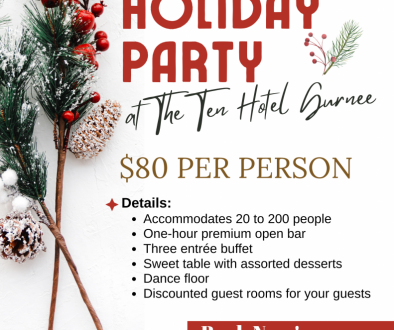 Host your holiday party at The Ten Hotel