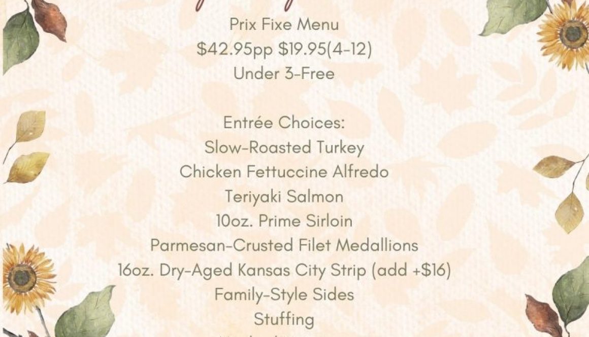 Thanksgiving Dinner at Primo